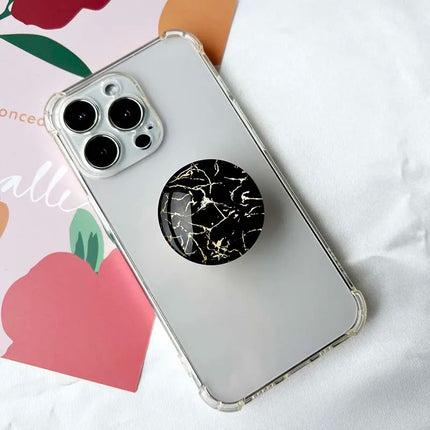 Marble Crack Transparent Folding Phone Socket Grip Stand
