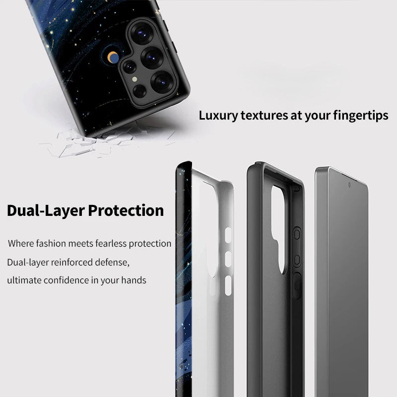 Beautiful Night Sky Print Acrylic Shockproof Case for Samsung Galaxy S23–S25 Series