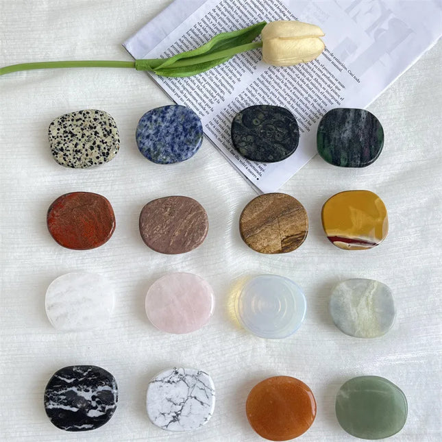 Natural Stone Marble Phone Ring Holder Finger Stand