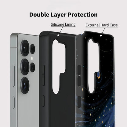 Beautiful Night Sky Print Acrylic Shockproof Case for Samsung Galaxy S23–S25 Series