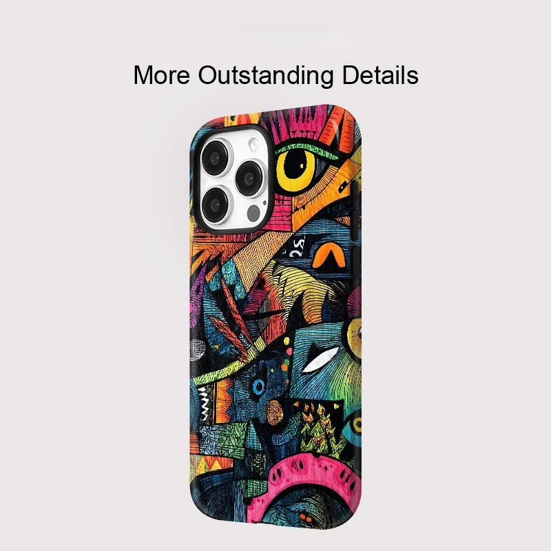 Soft Eyes Painting MagSafe Shockproof iPhone Case for iPhone 11–16 Pro Max