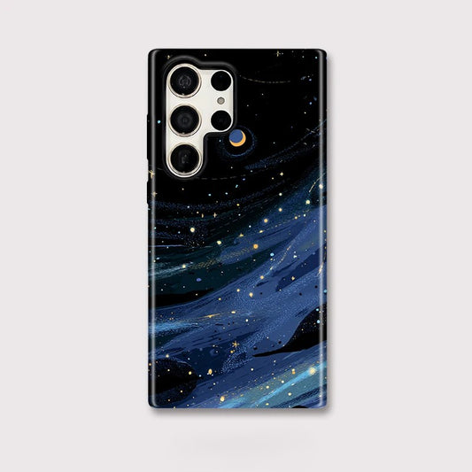 Beautiful Night Sky Print Acrylic Shockproof Case for Samsung Galaxy S23–S25 Series