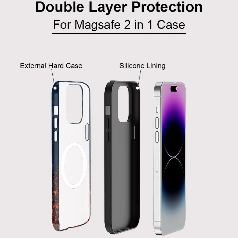 Vintage Flower Print MagSafe Shockproof iPhone Case for iPhone 11–16 Pro Max
