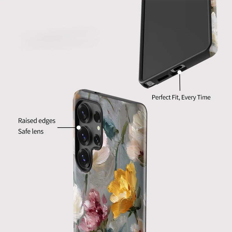 Floral Acrylic Shockproof Case – Samsung Galaxy S23–S25