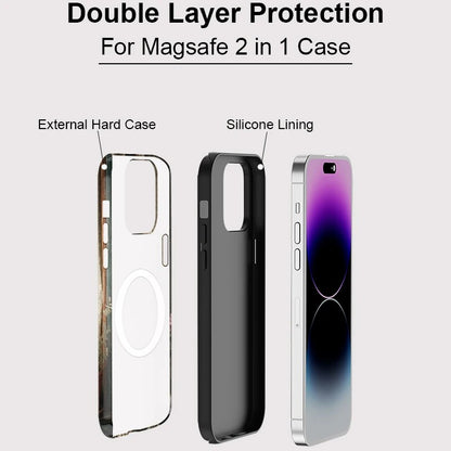 Cute Cat and Flower Pattern MagSafe Shockproof iPhone Case for iPhone 11–16 Pro Max