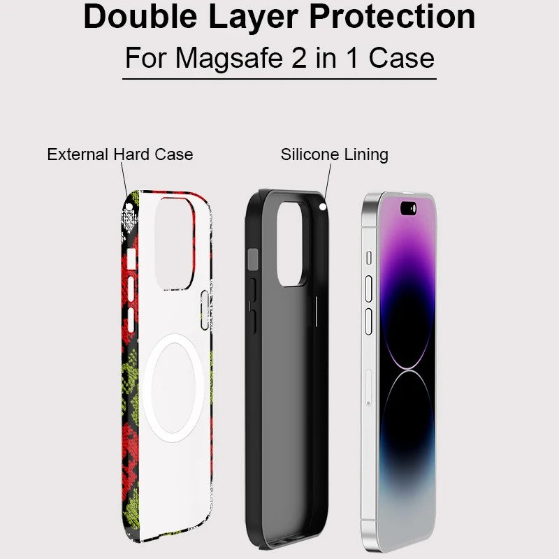 Art Painting Pattern Matte MagSafe Shockproof iPhone Case for iPhone 11–16 Pro Max