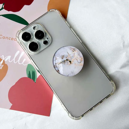 Marble Crack Transparent Folding Phone Socket Grip Stand