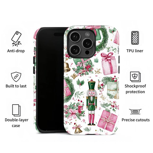 Christmas Gift Box Soft TPU Matte Case for iPhone 11–16 Pro Max