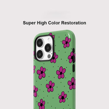 Nice Flower Pattern MagSafe Shockproof iPhone Case for iPhone 11–16 Pro Max
