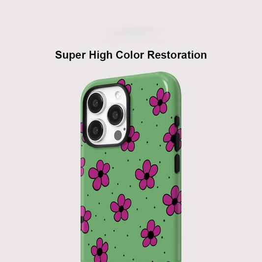 Nice Flower Pattern MagSafe Shockproof iPhone Case for iPhone 11–16 Pro Max