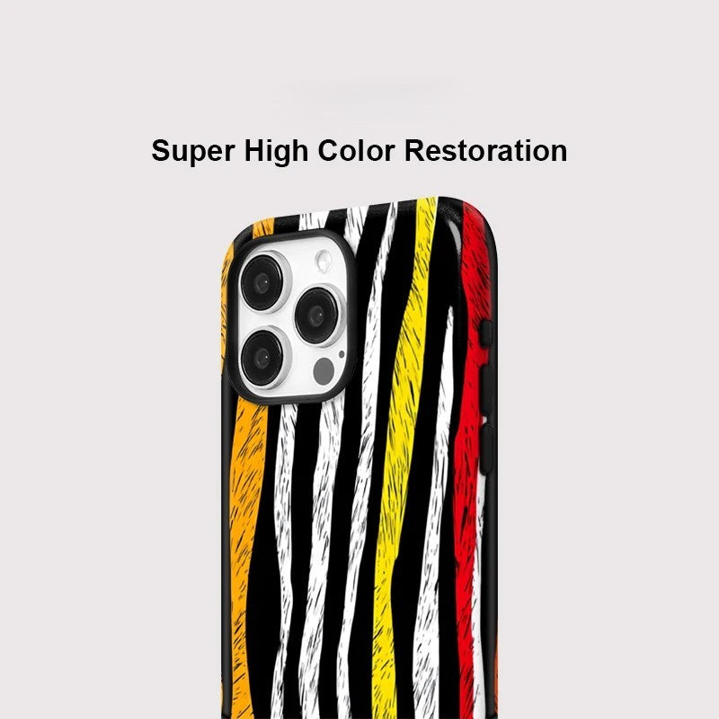 Colourful Lines Pattern MagSafe Shockproof iPhone Case for iPhone 11–16 Pro Max