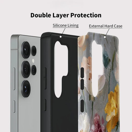 Floral Acrylic Shockproof Case – Samsung Galaxy S23–S25