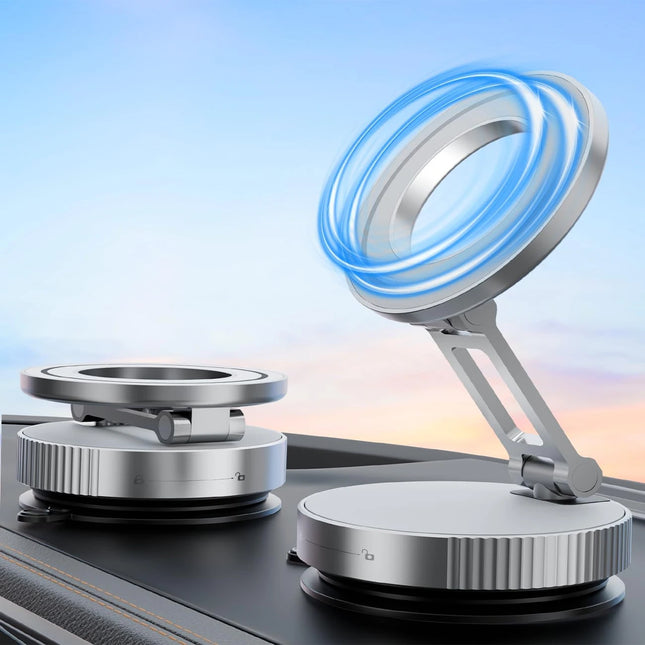 Vacuum Magnetic MagSafe Suction Cup Phone Holder 360° Adjustable Foldable Pocket Size