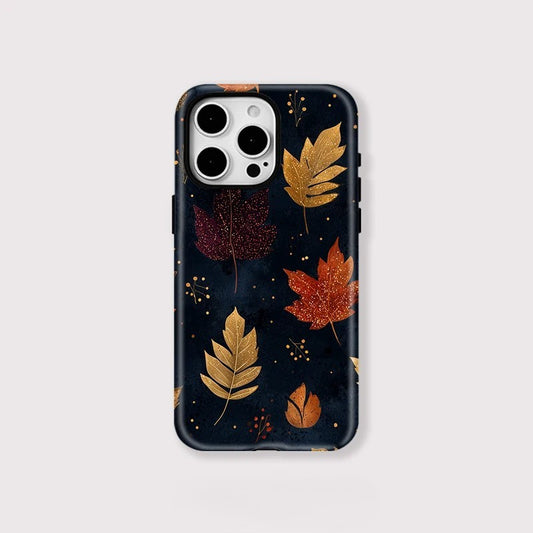 Acrylic Leaves Pattern MagSafe Shockproof iPhone Case for iPhone 11–16 Pro Max