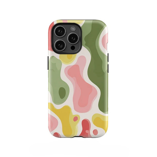 Colorful Painting Shockproof Acrylic Matte Back Case for iPhone 11–16 Pro Max