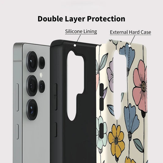 Double-Layer Shockproof Phone Case for Samsung Galaxy S23–S25