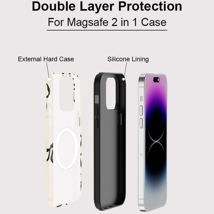 Fashion Bowknot Print MagSafe Shockproof iPhone Case for iPhone 11–16 Pro Max