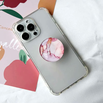 Marble Crack Transparent Folding Phone Socket Grip Stand