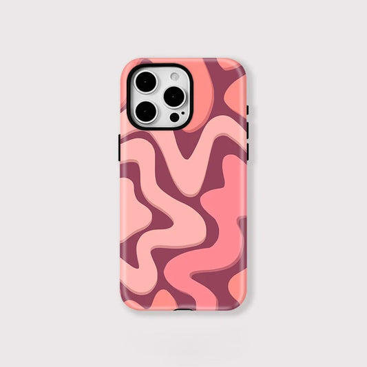 Striped Acrylic MagSafe Shockproof iPhone Case for iPhone 11–16 Series