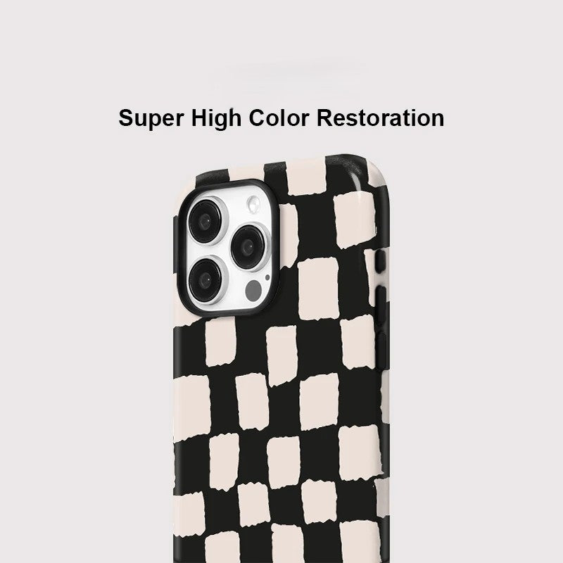 Magnetic Grid Pattern MagSafe Shockproof iPhone Case for iPhone 11–16 Pro Max Series