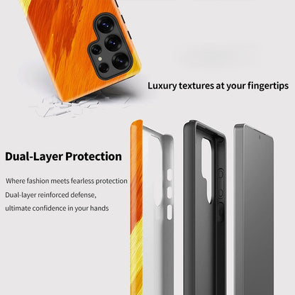 Painting Pattern Acrylic and Silicone Matte Phone Case for Samsung Galaxy S23–S25
