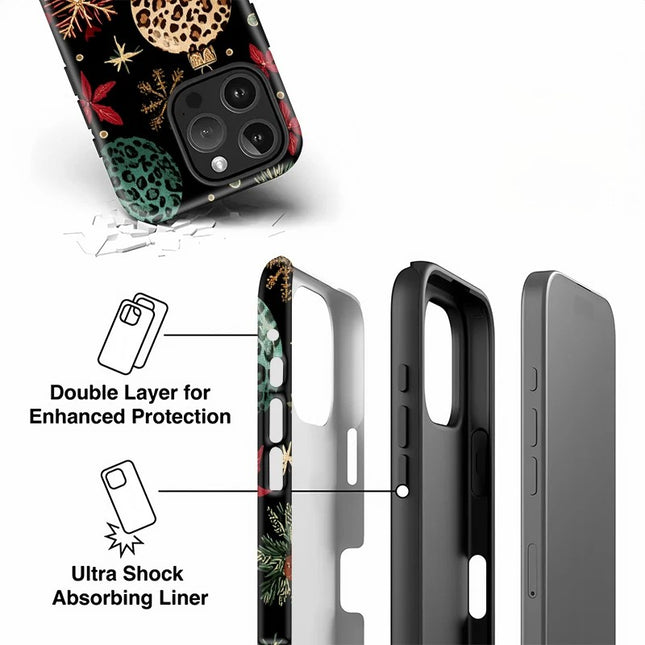 Christmas Silicone Shockproof Acrylic Case for iPhone 11–16 Pro Max