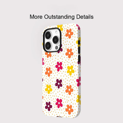 Colorful Flower Pattern MagSafe Shockproof iPhone Case for iPhone 11–16 Pro Max