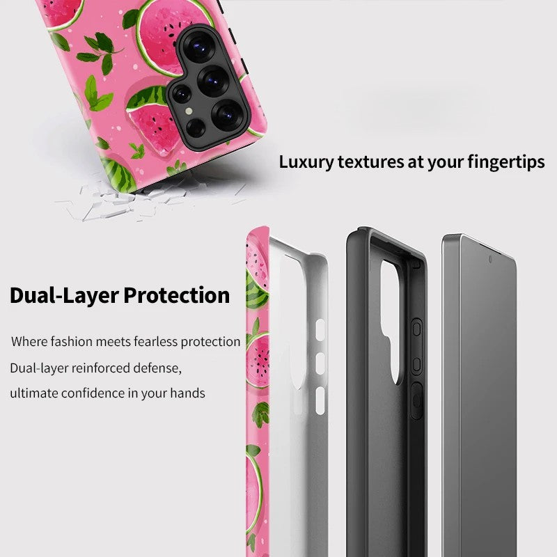 Watermelon Pattern Shockproof Case for Samsung Galaxy S23–S25 Series