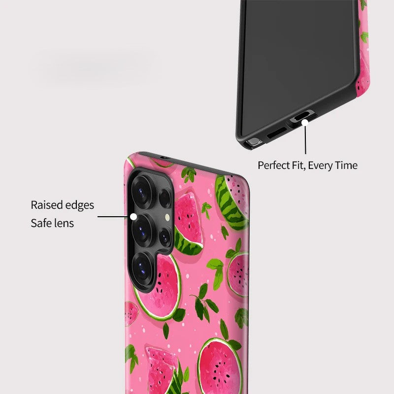 Watermelon Pattern Shockproof Case for Samsung Galaxy S23–S25 Series