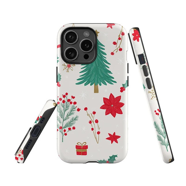 Flower Tree Pattern Soft Silicone Shockproof Case for iPhone 11–16 Pro Max