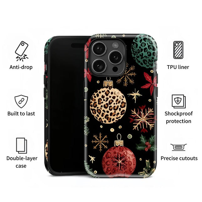 Christmas Silicone Shockproof Acrylic Case for iPhone 11–16 Pro Max