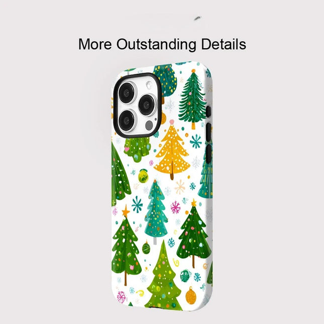 Christmas Tree Silicone Acrylic MagSafe Magnetic Case for iPhone 11–16 Pro Max
