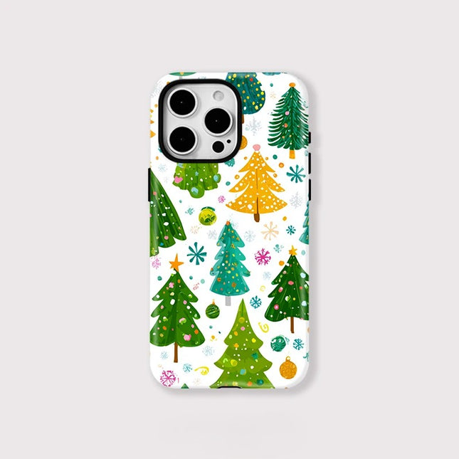 Christmas Tree Silicone Acrylic MagSafe Magnetic Case for iPhone 11–16 Pro Max