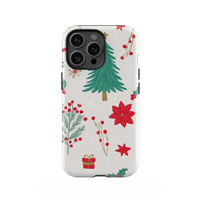 Flower Tree Pattern Soft Silicone Shockproof Case for iPhone 11–16 Pro Max