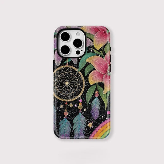 Flowers Pattern MagSafe Shockproof iPhone Case for iPhone 11–16 Pro Max