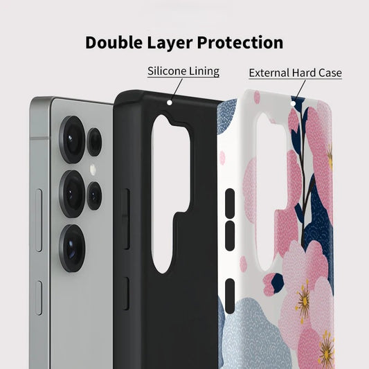 Fashion Flower Shockproof Case for Samsung Galaxy S23–S25
