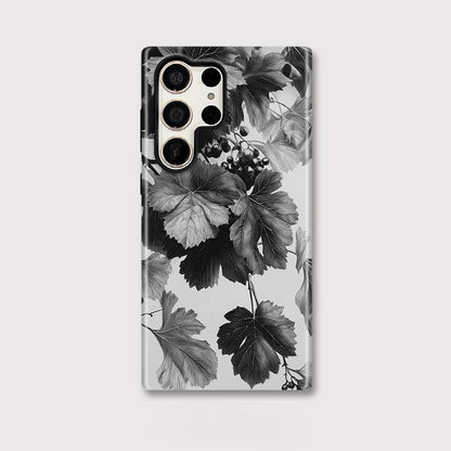 Floral Pattern Acrylic Shockproof Case for Samsung Galaxy S23–S25 Series