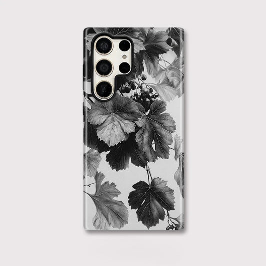 Floral Pattern Acrylic Shockproof Case for Samsung Galaxy S23–S25 Series