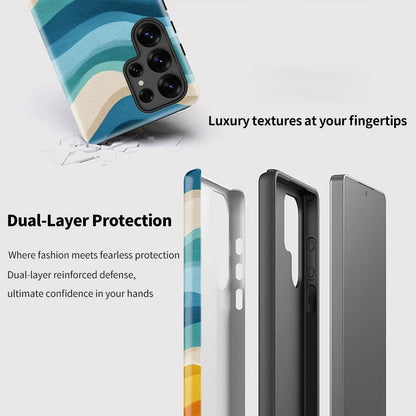 Colourful Painting Pattern Soft Silicone Acrylic Shockproof Case for Samsung Galaxy S23–S25 Series