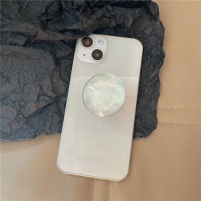 Crystal Agate Pattern Phone Ring Holder Finger Stand