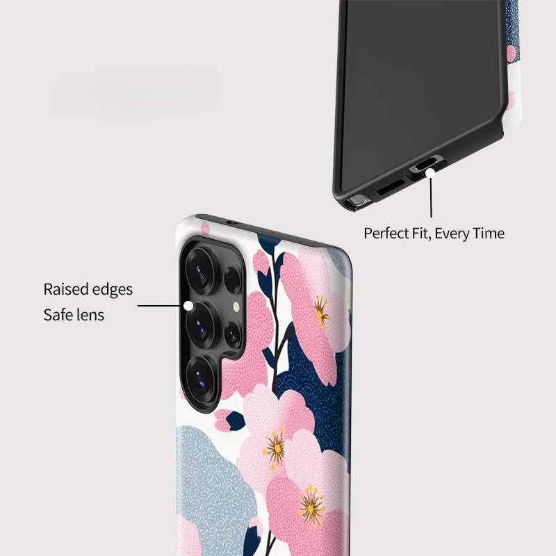 Fashion Flower Shockproof Case for Samsung Galaxy S23–S25