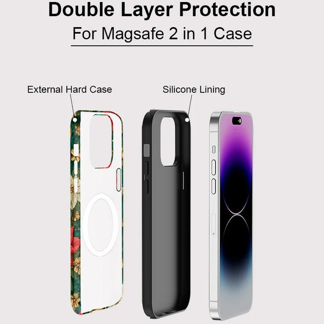 Flower Acrylic Matte MagSafe Case for iPhone 11–16 Pro Max