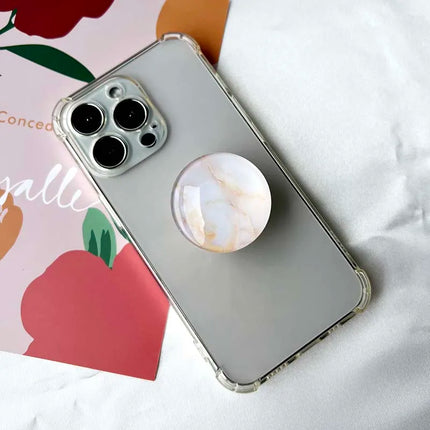 Marble Crack Transparent Folding Phone Socket Grip Stand