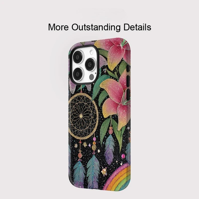 Flowers Pattern MagSafe Shockproof iPhone Case for iPhone 11–16 Pro Max