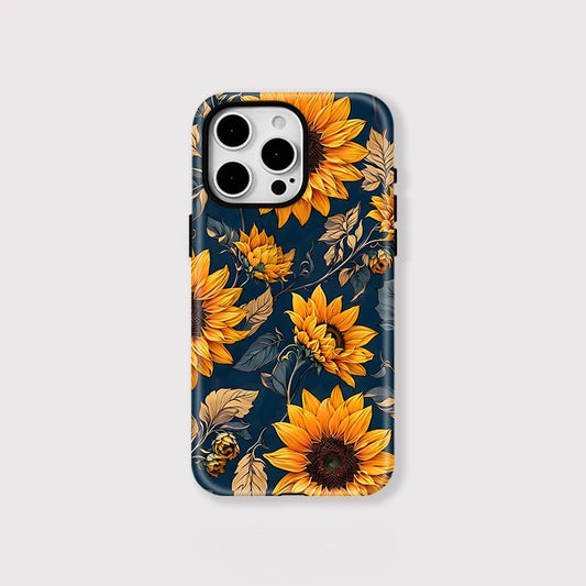 Sunflower Design MagSafe Shockproof iPhone Case for iPhone 11–16 Pro Max Plus