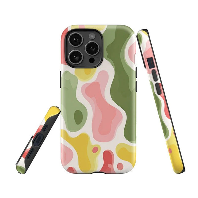 Colorful Painting Shockproof Acrylic Matte Back Case for iPhone 11–16 Pro Max