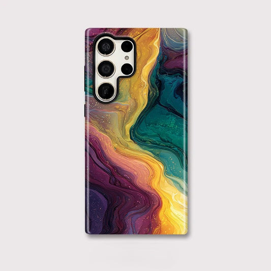 Oil Painting Pattern Shockproof Case for Samsung Galaxy S23–S25 Series