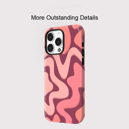 Striped Acrylic MagSafe Shockproof iPhone Case for iPhone 11–16 Series