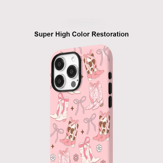 Pink Bowknot MagSafe Shockproof iPhone Case for iPhone 11–16 Pro Max