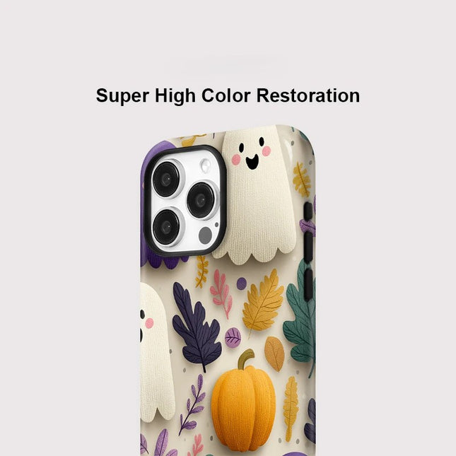 Pumpkin Halloween Soft Luxury Matte MagSafe Magnetic Case for iPhone 11–16 Pro Max